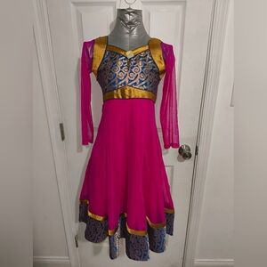 Elegant Pink and Gold Kids Dress 41